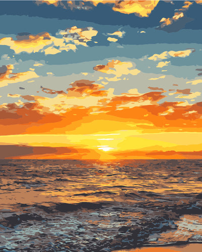 Paint by numbers Art kit - Sunrise at the Beach